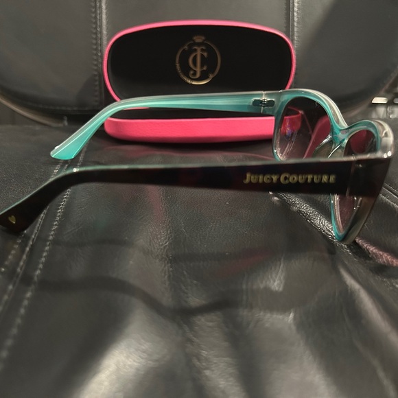 Juicy Couture Black Sunglasses with Pink Trim